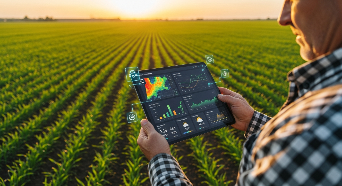 Dashboard on tablet in field
